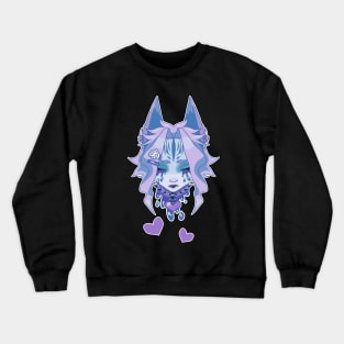 Drippy Blue Neko Crewneck Sweatshirt